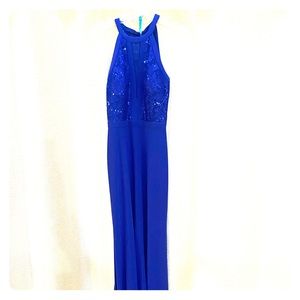 Sequins blue gown